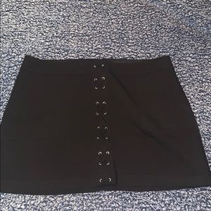Express Black Zip Up Skirt